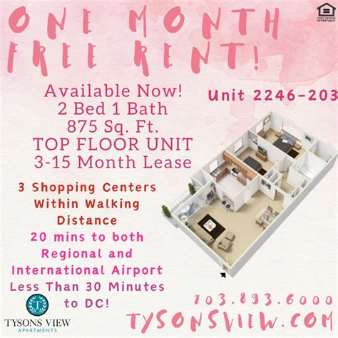 Tysons View Apartments | Lease 2246-203 now and receive ONE MONTH FREE ...