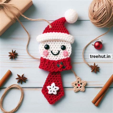 Christmas Crochet Men's Neck Tie Ideas