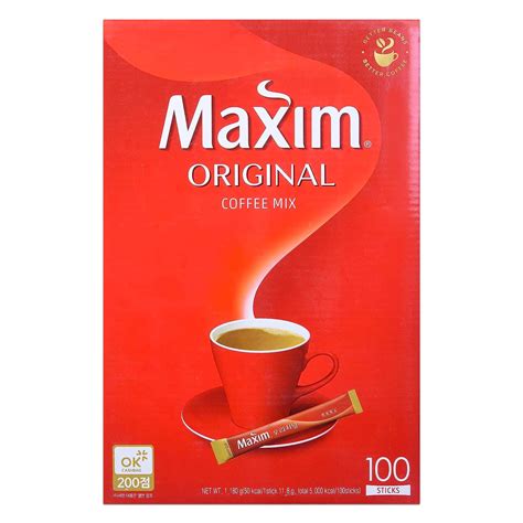 Buy Maxim Original Instant Coffee Carton Mix - 100 Sticks Online at ...