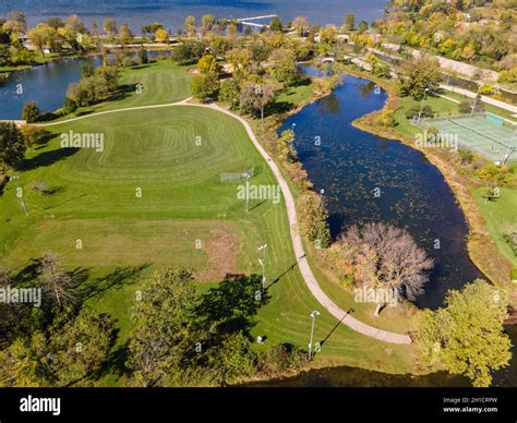 Aerial photograph of Tenney Park, Madison, Wisconsin, USA Stock Photo ...