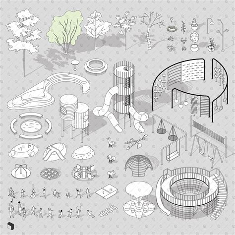 Axonometric Sketch Playground | Toffu Co | Landscape architecture ...