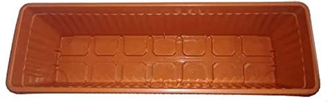Green Live 25 Inch Rectangular Planter Pot - Brown, Indoor/Outdoor ...