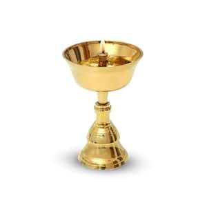 Buy Shubhkart Nitya Akhand Narayan Diya | 110 Gm Brass Diya for Puja ...