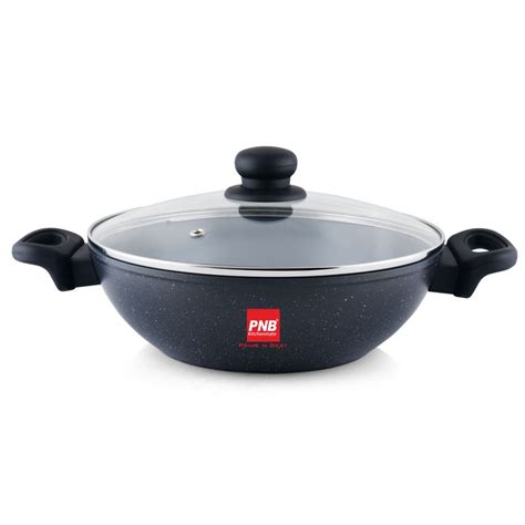 Karahi with Glass Lid - Ceramic Non-Stick Cookware