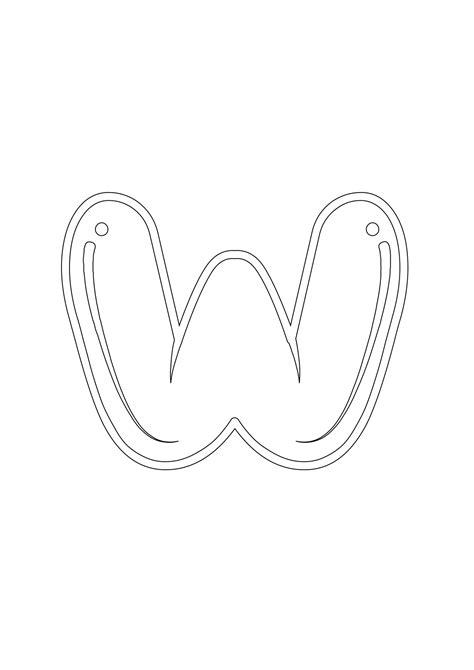 Download Printable Bubble Letter W - Bubble Letters