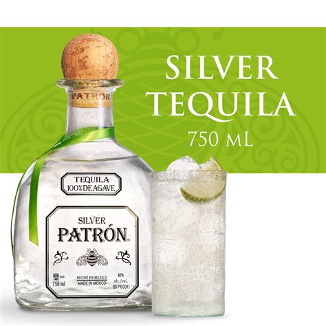 Patron Silver Tequila, 40% ABV - 750 ml Bottle - Walmart.com