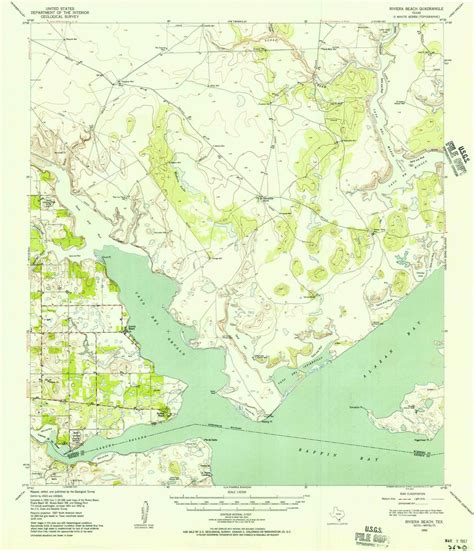 Riviera Beach 1952 1957 Old Topo Map Loyola Beach Alazan Bay Cayo Del ...