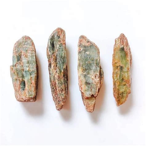 Rare Raw Indian Green Kyanite with Iron Rough Stone Mineral Specimens