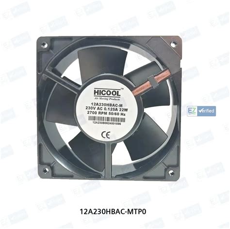 HICOOL Compact All Metal (AC) 12A230HBAC-MTP0 100 mm Black Axial ...