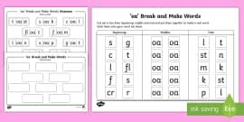 'ie' as in 'pie' Sound Break and Make Worksheet - Twinkl