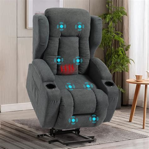 Buy Power Lift Recliner Chairs for Elderly with Massage & Heating ...