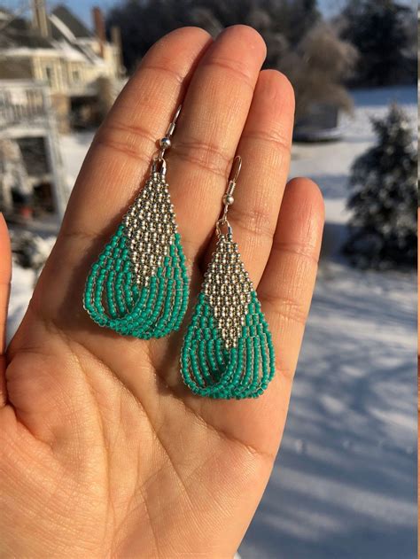 Image result for Seed Bead Earrings Tutorial