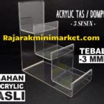 DISPLAY ACRYLIC – AKRILIK DISPLAY TAS / DOMPET 3 SUSUN