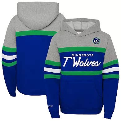 Youth Mitchell & Ness Blue/Heather Gray Minnesota Timberwolves Hardwood ...