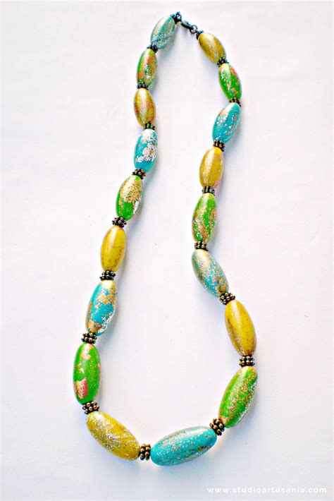 Polymer Clay Necklace Tutorial 的图像结果