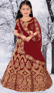 SHRESVA Girls Lehenga Choli Ethnic Wear Embroidered Lehenga, Choli and ...