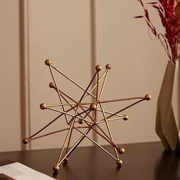 CLOUD INDIA Luxury Metal Golden Star Artifacts Showpiece Unique Design ...