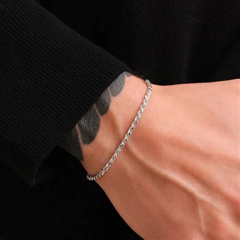 Essential Silver Rope Bracelet For Men – The Silver Essence