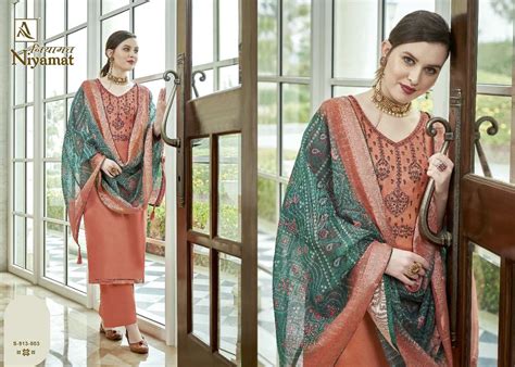 Alok Niyamat Catalog Fancy Wear Embroidery Unstitched Dress Materials