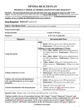 Fillable Online Optima Authorization Forms Health Fax Email Print ...