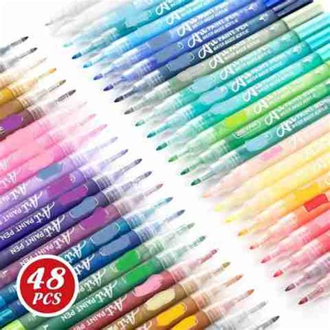 Flipkart.com | Levin Acrylic Paint Marker Pens 48 Colors 0.7MM small ...