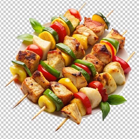 Fresh chicken kebab collection transparent background | Premium AI ...