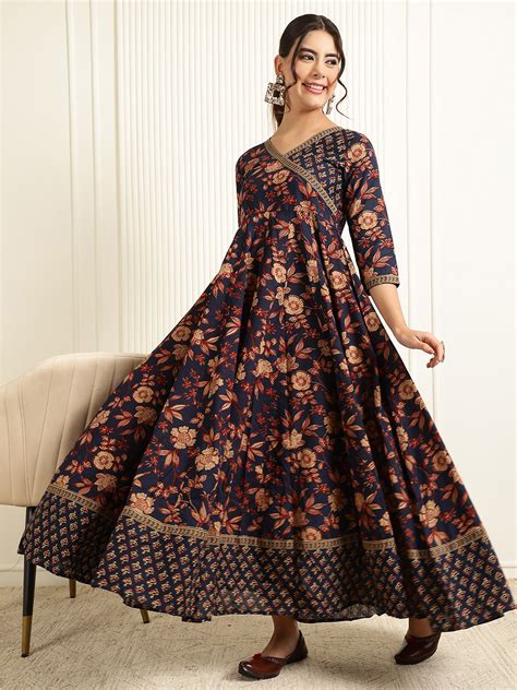 Women Floral Fit and Flare Dress – Gulmohar Jaipur