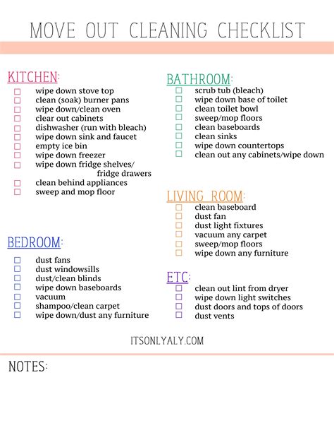 Move in move out cleaning checklist - trsere