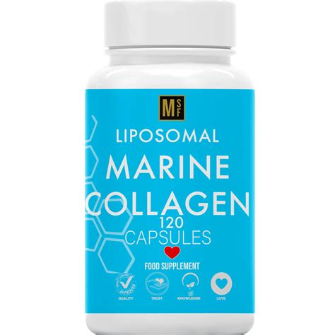 Liposomal Marine Collagen 120 High Strength Collagen Capsules 2760mg Hyaluronic Acid Vitamin C ...