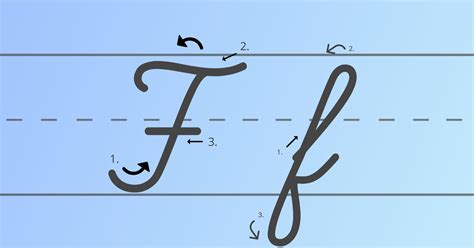 Cursive F [Letter F Worksheet + Tutorial]