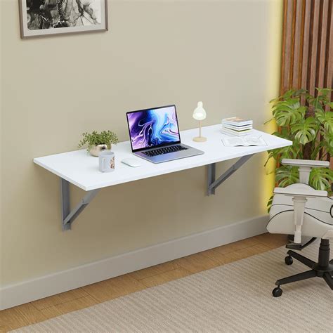 Kuber Industries 48x16 Inch MDF Wooden Wall Mount Table Foldable for ...