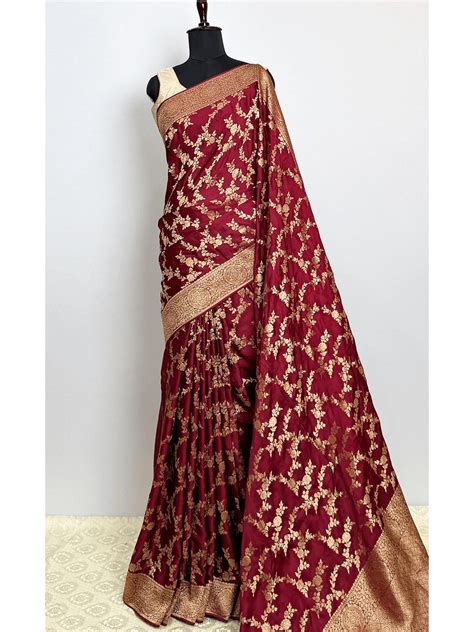 Fancy Banarasi Saree - Brown Colour - QS220503