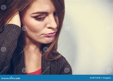 Unhappy and sad woman stock photo. Image of lonely, painful - 68713238