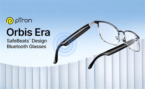pTron Orbis Era Smart Glasses with Bluetooth V5.4, Open Ear Music ...