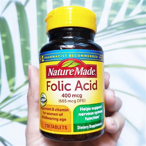 โฟลิค เอซิด Folic Acid 400 mcg 250 Tablets (Nature Made®) | Shopee Thailand