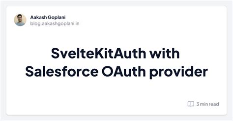 SvelteKit authentication with SvelteKitAuth and Salesforce OAuth provi
