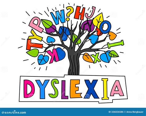 Dyslexia Concept. Reading Disability Web Banner Stock Illustration - Illustration of ...