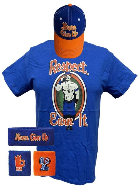 WWE John Cena Kids Outfit, Includes T-shirt, Hat, Headband, Wristbands ...