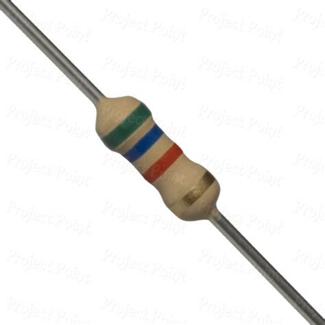5.6K Ohm 0.25W Carbon Film Resistor 5% - Project Point Online