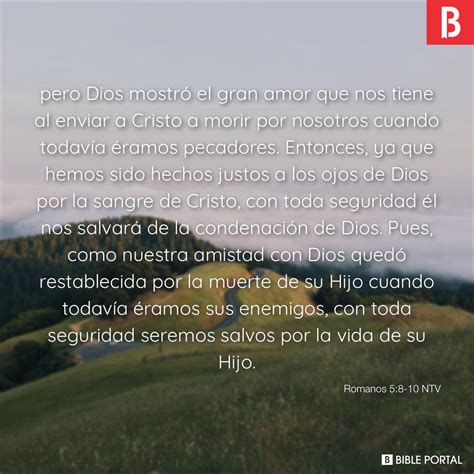 Romanos 5:8-10 NTV - Bible Scripture Image - Bible Portal