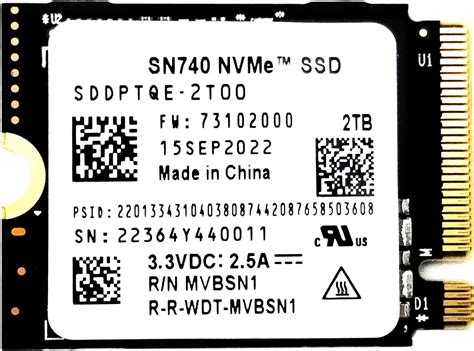 Buy Yassdwbn SN740 m.2 2230 SSD 2TB NVMe PCIe for Steam Deck Surface ...
