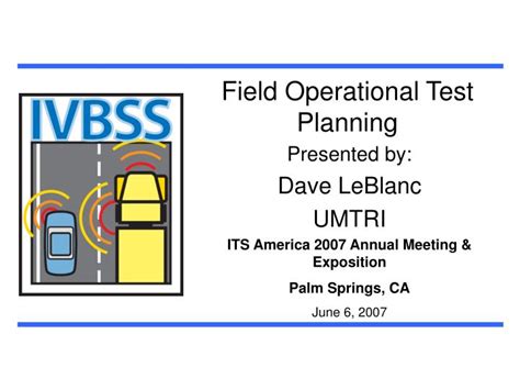 Image result for Field Operational Test PPT