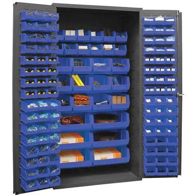 915561-6 Durham Bin Cabinet: 36 in x 24 in 72 in, 0 Shelves, 126 Bins ...