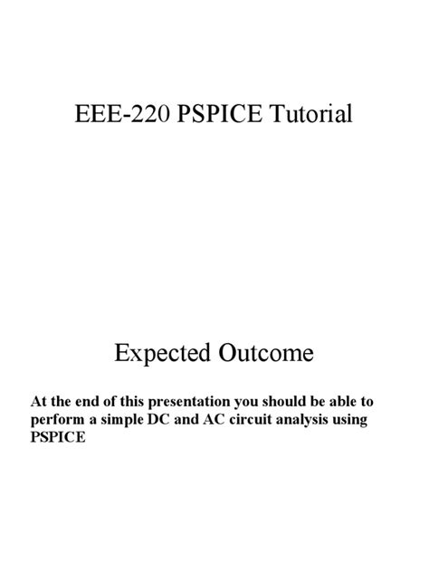 Image result for PSpice Tutorial PDF