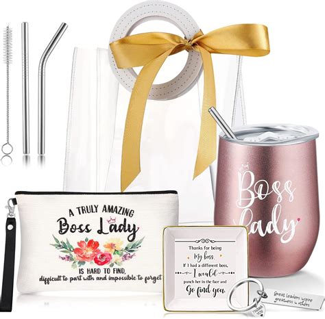 Amazon.com | 4 Pieces Boss Day Gifts for Women Funny Boss Lady Present ...