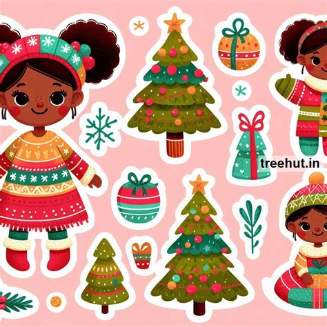 Free Printable Christmas Tree Stickers and 85 ways to Decorate with ...