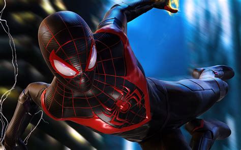miles morales spiderman ps5 Mac Wallpaper Download | AllMacWallpaper
