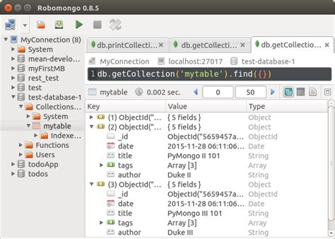 Pymongo Tutorial 的图像结果
