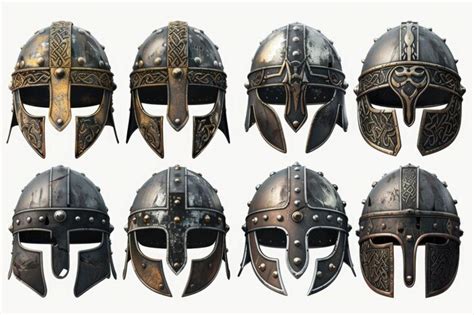 Different types of helmets displayed on a white background ideal for ...