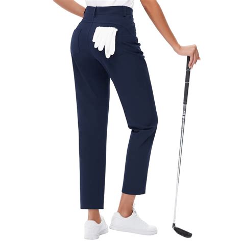 Women's Golf Pants with Pockets Lightweight Qucik Dry Casual 7/8 Work ...